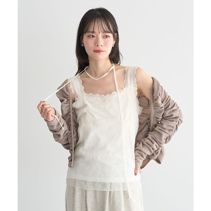 総レースホルターネックキャミソール | earth music&ecology  | 詳細画像11 