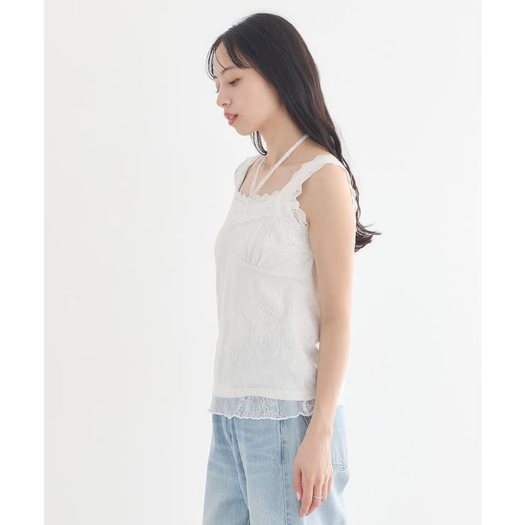 総レースホルターネックキャミソール | earth music&ecology  | 詳細画像7 