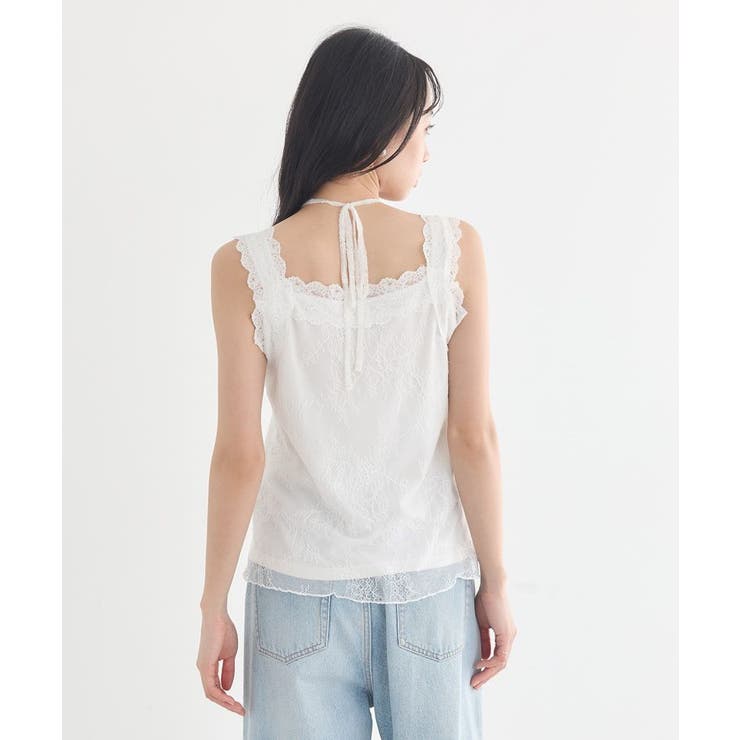 総レースホルターネックキャミソール | earth music&ecology  | 詳細画像8 