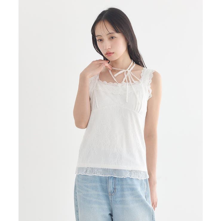 総レースホルターネックキャミソール | earth music&ecology  | 詳細画像9 