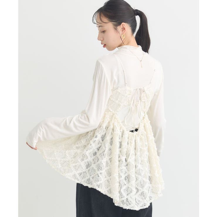 フリンジレースキャミビスチェ | earth music&ecology  | 詳細画像3 