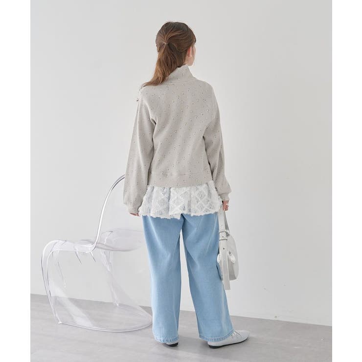 ダブルジップワッフルカーディガン | earth music&ecology  | 詳細画像8 