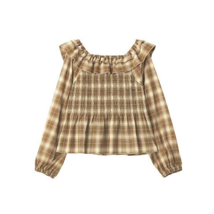 チェックシャーリングブラウス | earth music&ecology  | 詳細画像30 