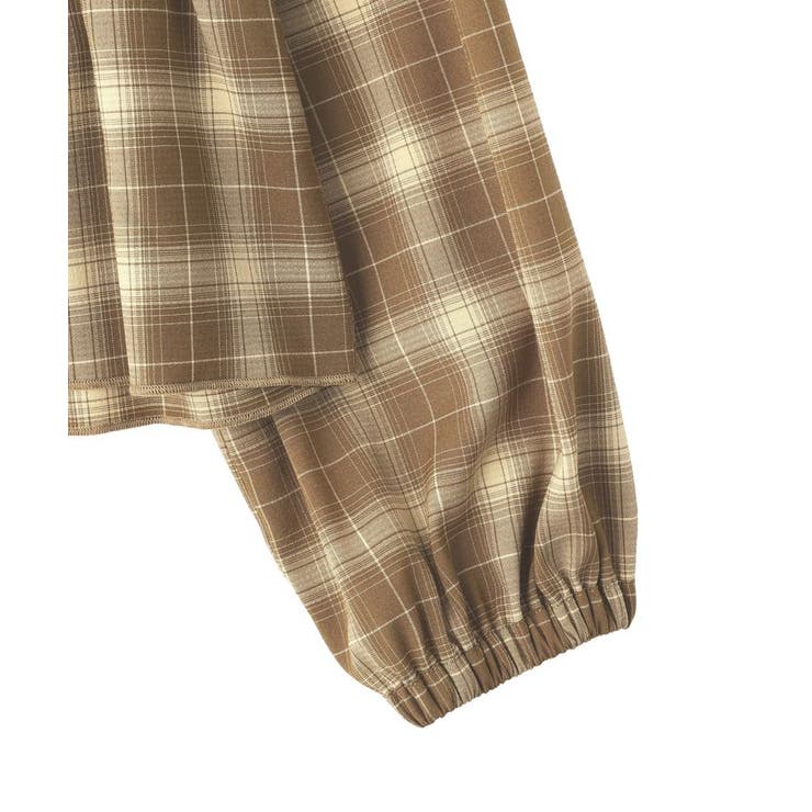 チェックシャーリングブラウス | earth music&ecology  | 詳細画像32 