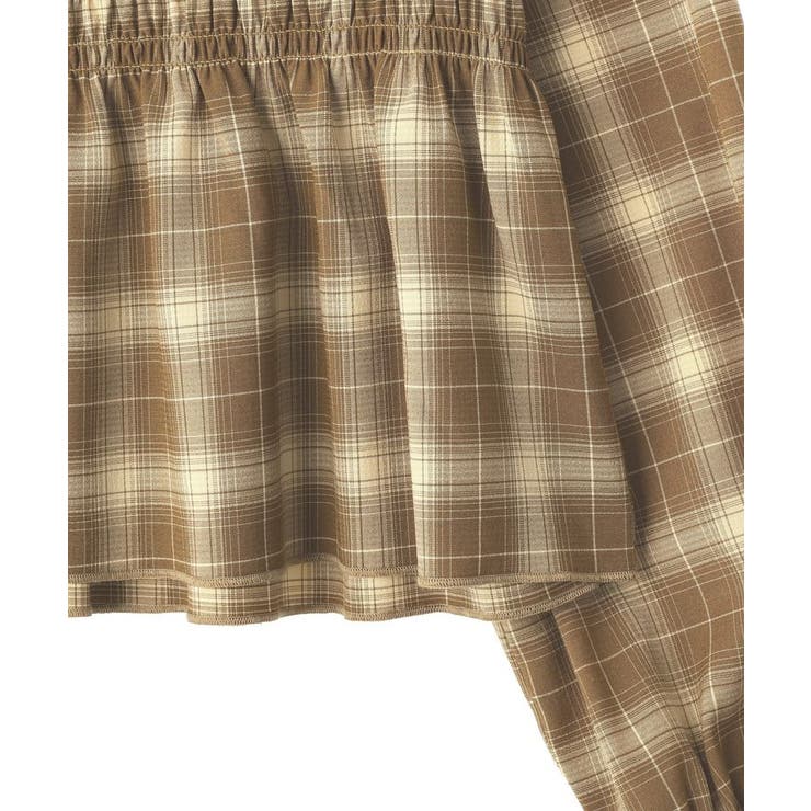 チェックシャーリングブラウス | earth music&ecology  | 詳細画像33 