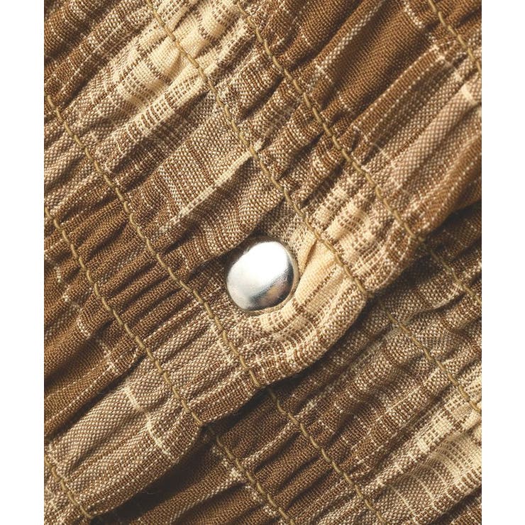 チェックシャーリングブラウス | earth music&ecology  | 詳細画像35 