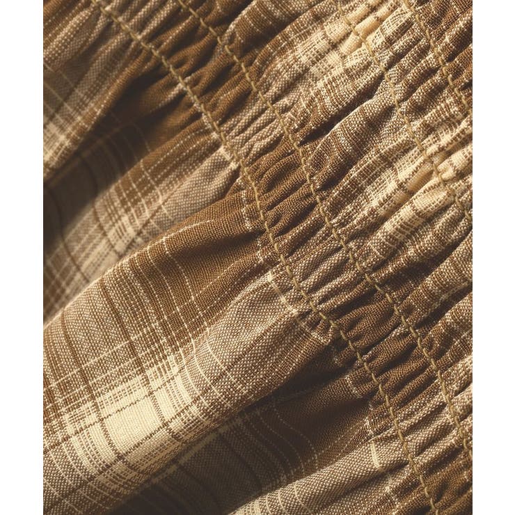 チェックシャーリングブラウス | earth music&ecology  | 詳細画像36 