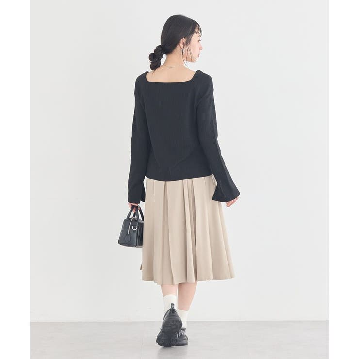 アシメ釦ツイストテレコカットソー | earth music&ecology  | 詳細画像12 