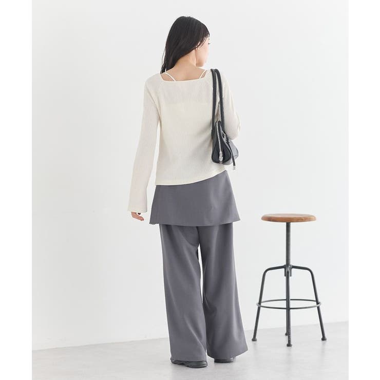 アシメ釦ツイストテレコカットソー | earth music&ecology  | 詳細画像7 