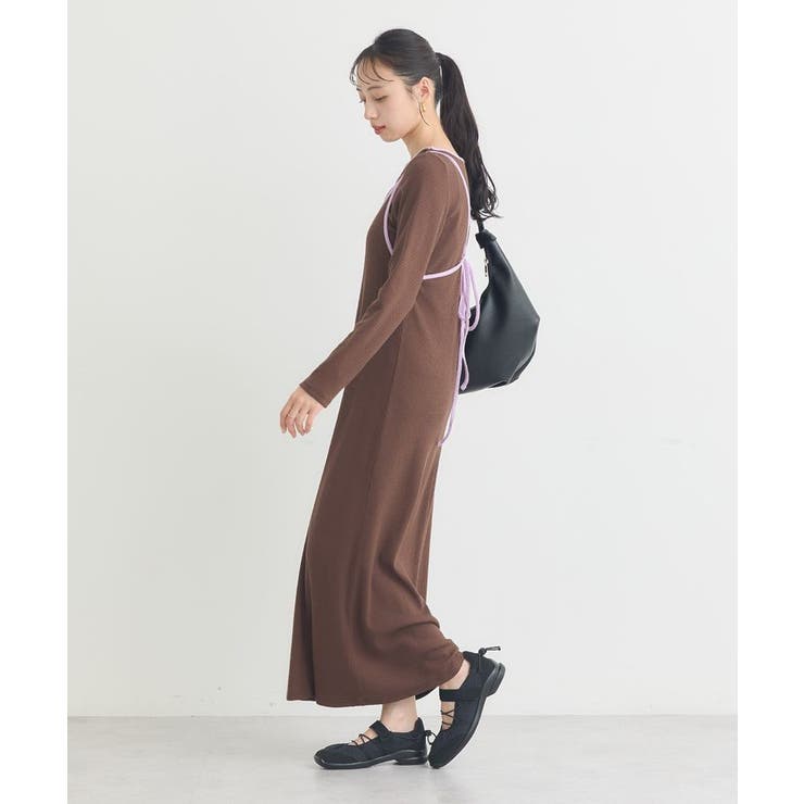 【2点SET】レイヤードバイカラーカットワンピース | earth music&ecology  | 詳細画像11 