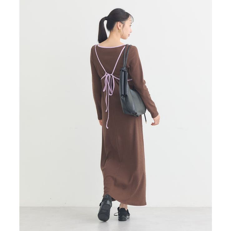 【2点SET】レイヤードバイカラーカットワンピース | earth music&ecology  | 詳細画像12 