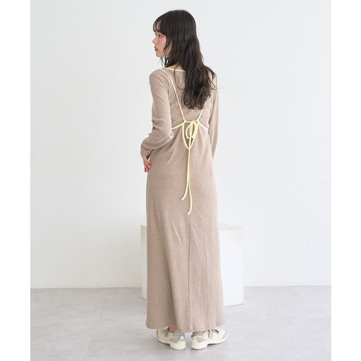 【2点SET】レイヤードバイカラーカットワンピース | earth music&ecology  | 詳細画像16 