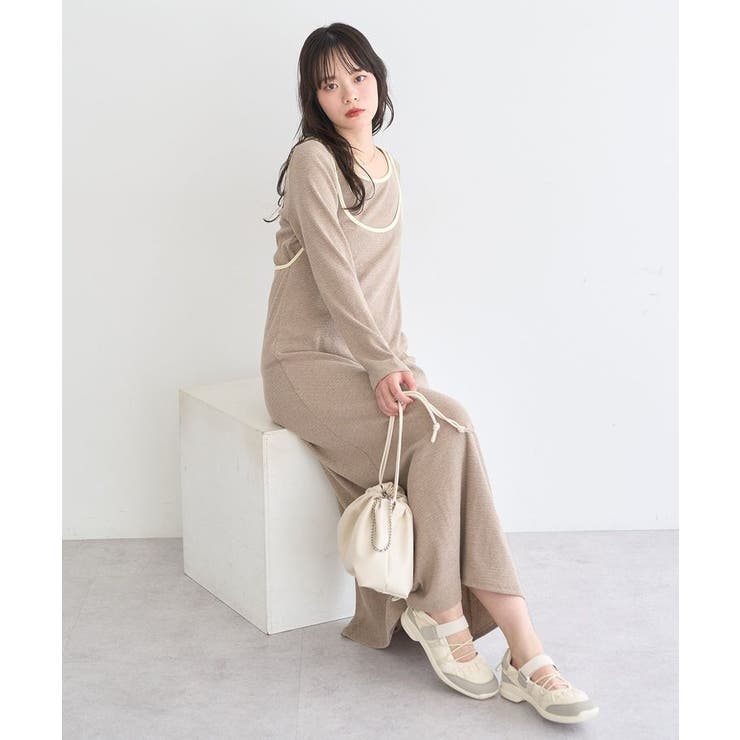 【2点SET】レイヤードバイカラーカットワンピース | earth music&ecology  | 詳細画像17 