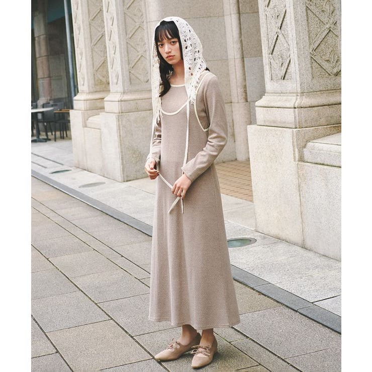 【2点SET】レイヤードバイカラーカットワンピース | earth music&ecology  | 詳細画像18 