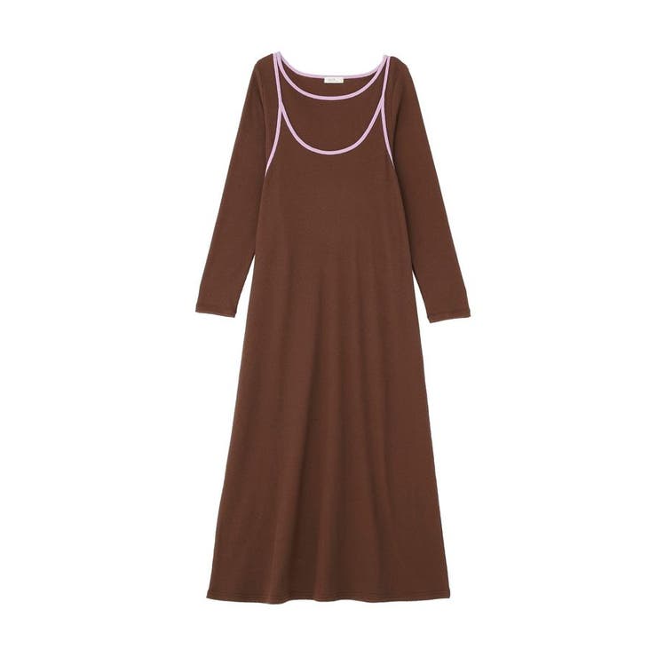 【2点SET】レイヤードバイカラーカットワンピース | earth music&ecology  | 詳細画像36 