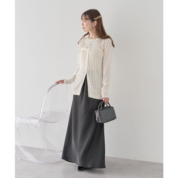 透かし編みニットキャミビスチェ | earth music&ecology  | 詳細画像6 