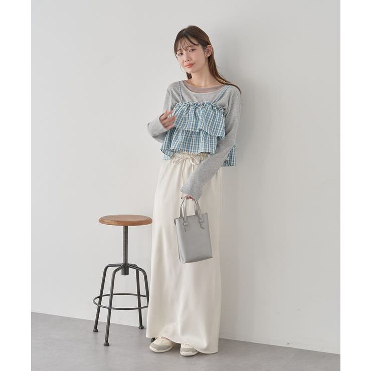 アソートチェックティアードビスチェ | earth music&ecology  | 詳細画像10 