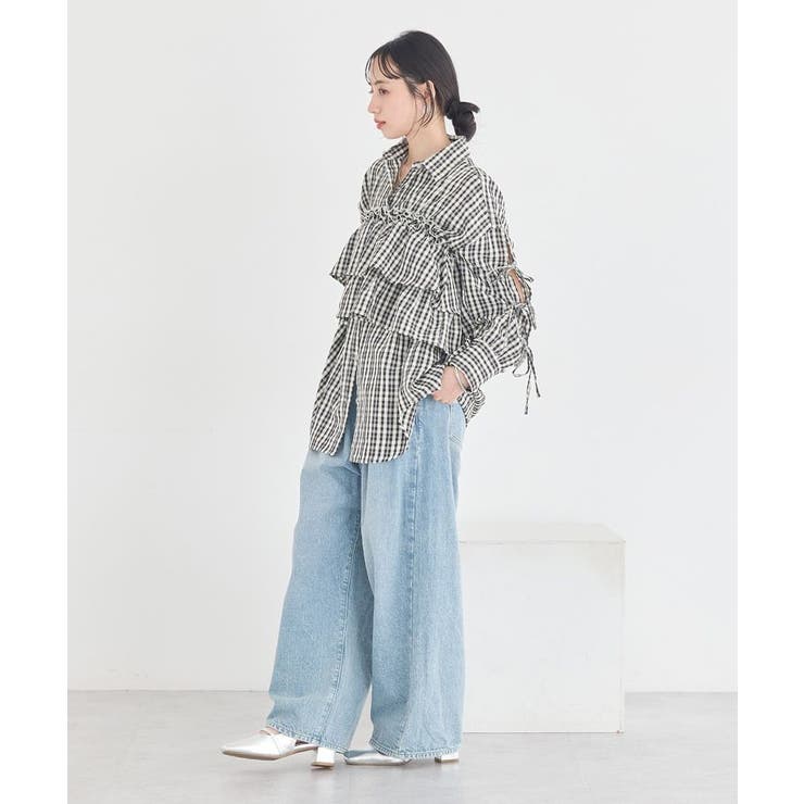 アソートチェックティアードビスチェ | earth music&ecology  | 詳細画像20 