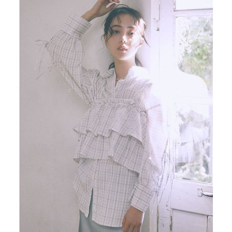 アソートチェックティアードビスチェ | earth music&ecology  | 詳細画像3 