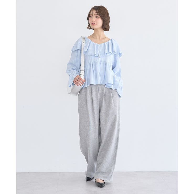 ラッフルカラーカットブラウス | earth music&ecology  | 詳細画像10 