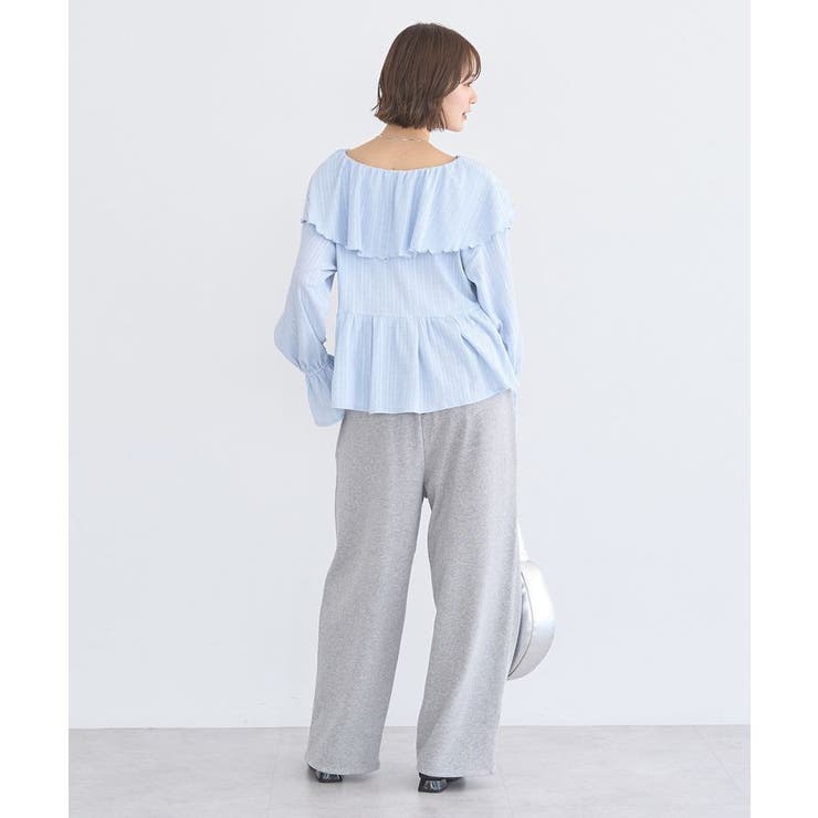 ラッフルカラーカットブラウス | earth music&ecology  | 詳細画像12 