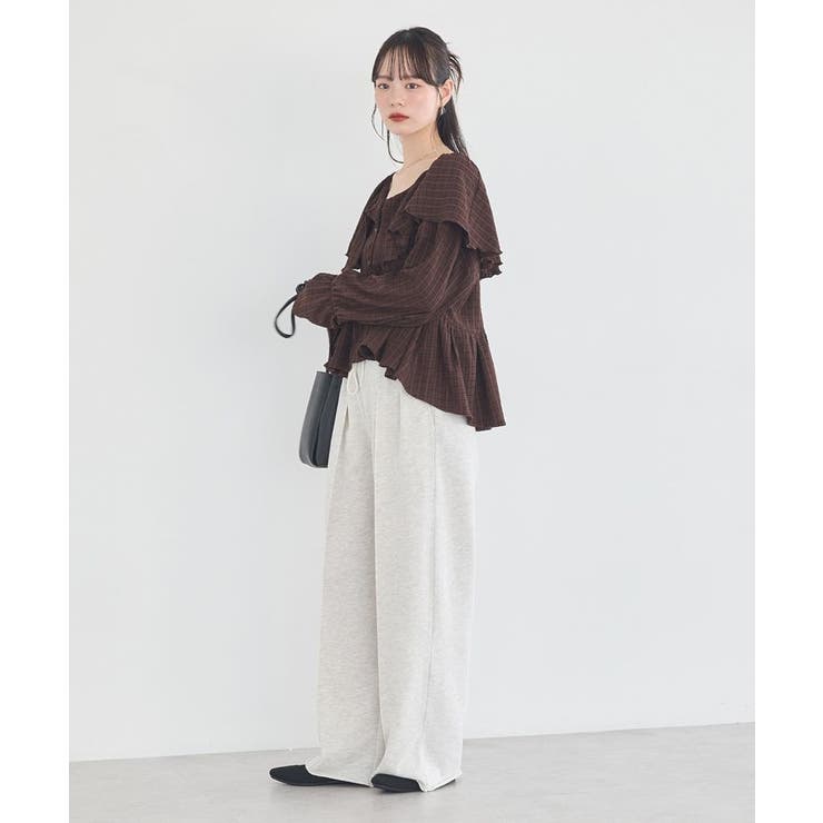 ラッフルカラーカットブラウス | earth music&ecology  | 詳細画像15 