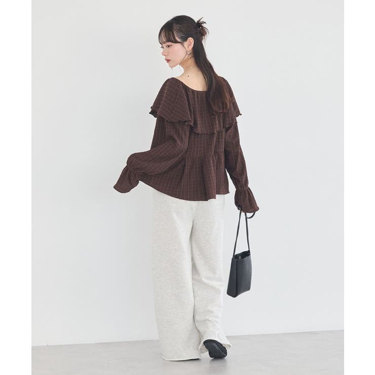 ラッフルカラーカットブラウス | earth music&ecology  | 詳細画像16 