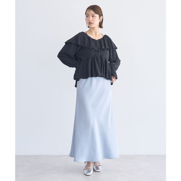 ラッフルカラーカットブラウス | earth music&ecology  | 詳細画像22 