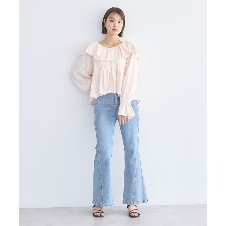 ラッフルカラーカットブラウス | earth music&ecology  | 詳細画像27 