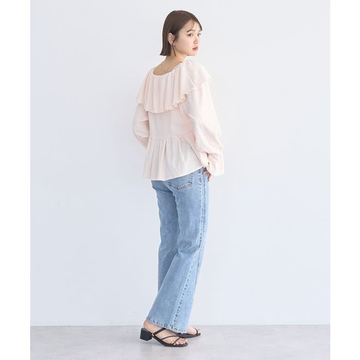 ラッフルカラーカットブラウス | earth music&ecology  | 詳細画像28 