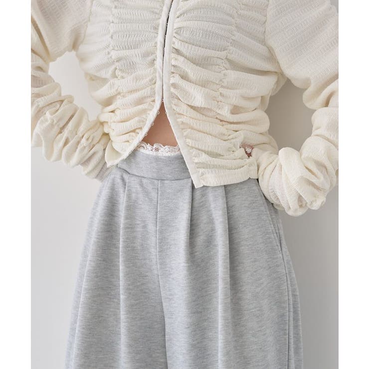 レースレイヤード風スウェットパンツ | earth music&ecology  | 詳細画像1 