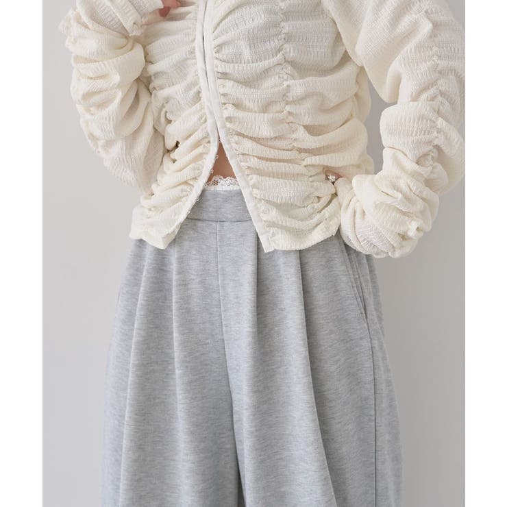 レースレイヤード風スウェットパンツ | earth music&ecology  | 詳細画像2 