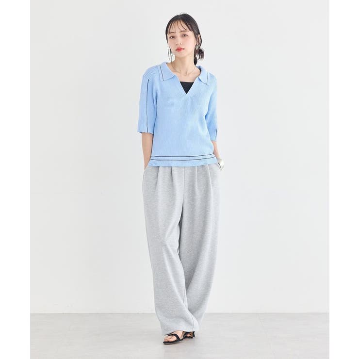 レースレイヤード風スウェットパンツ | earth music&ecology  | 詳細画像12 