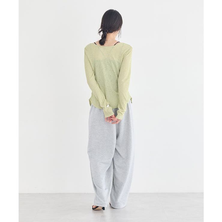 レースレイヤード風スウェットパンツ | earth music&ecology  | 詳細画像19 