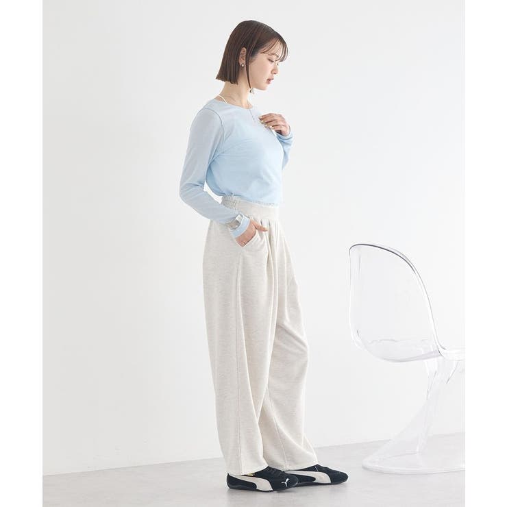 レースレイヤード風スウェットパンツ | earth music&ecology  | 詳細画像21 