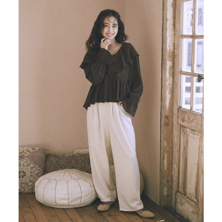 レースレイヤード風スウェットパンツ | earth music&ecology  | 詳細画像30 