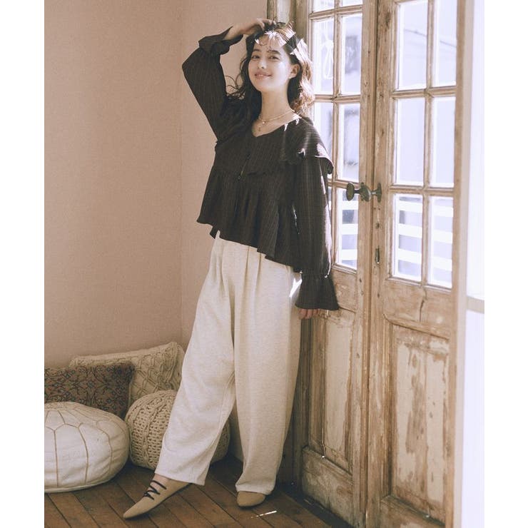 レースレイヤード風スウェットパンツ | earth music&ecology  | 詳細画像31 