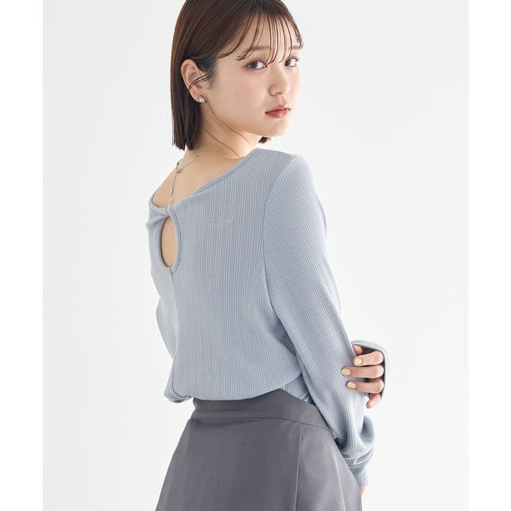 【前後2WAY】ツイストカットアウトプルオーバー | earth music&ecology  | 詳細画像1 