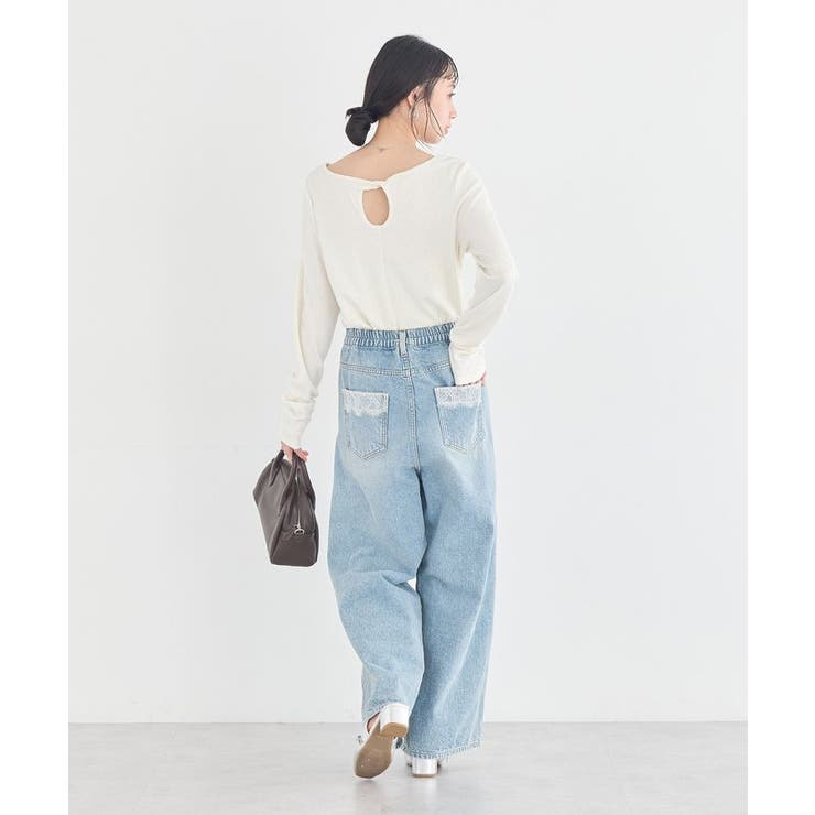 【前後2WAY】ツイストカットアウトプルオーバー | earth music&ecology  | 詳細画像14 