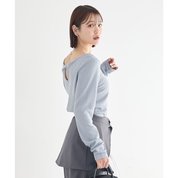 【前後2WAY】ツイストカットアウトプルオーバー | earth music&ecology  | 詳細画像3 