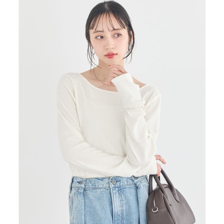 アイボリー | 【前後2WAY】ツイストカットアウトプルオーバー | earth music&ecology 
