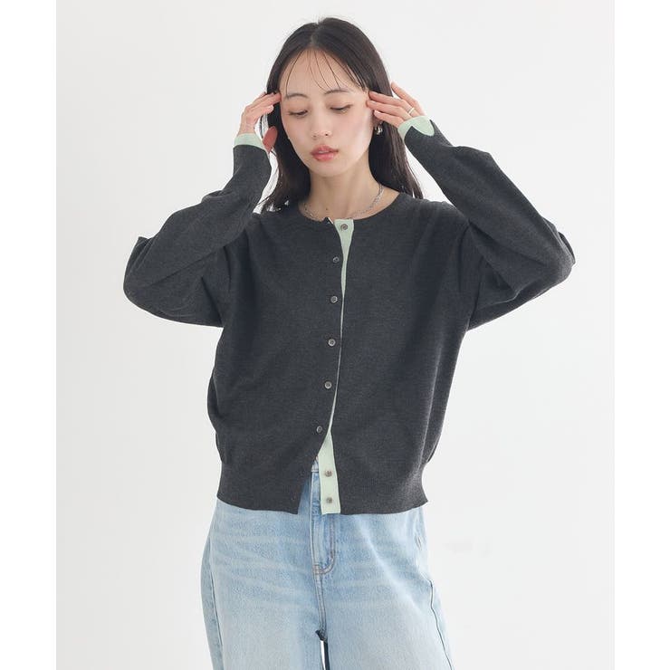 【UVカット】カラーコンビニットカーディガン | earth music&ecology  | 詳細画像2 