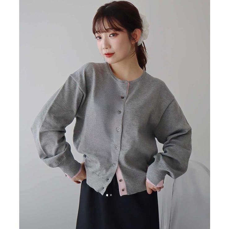グレー | 【UVカット】カラーコンビニットカーディガン | earth music&ecology 