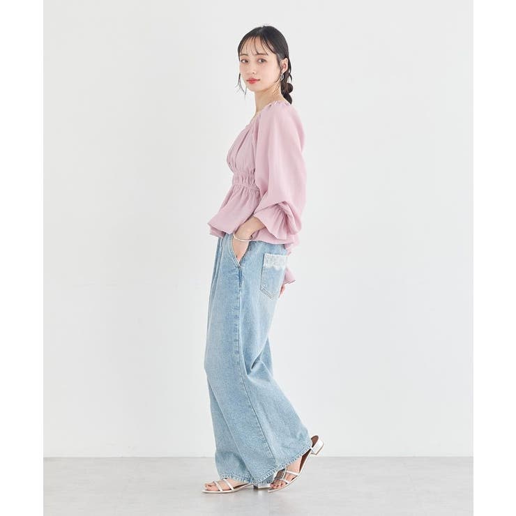 バルーンヘムブラウス | earth music&ecology  | 詳細画像21 