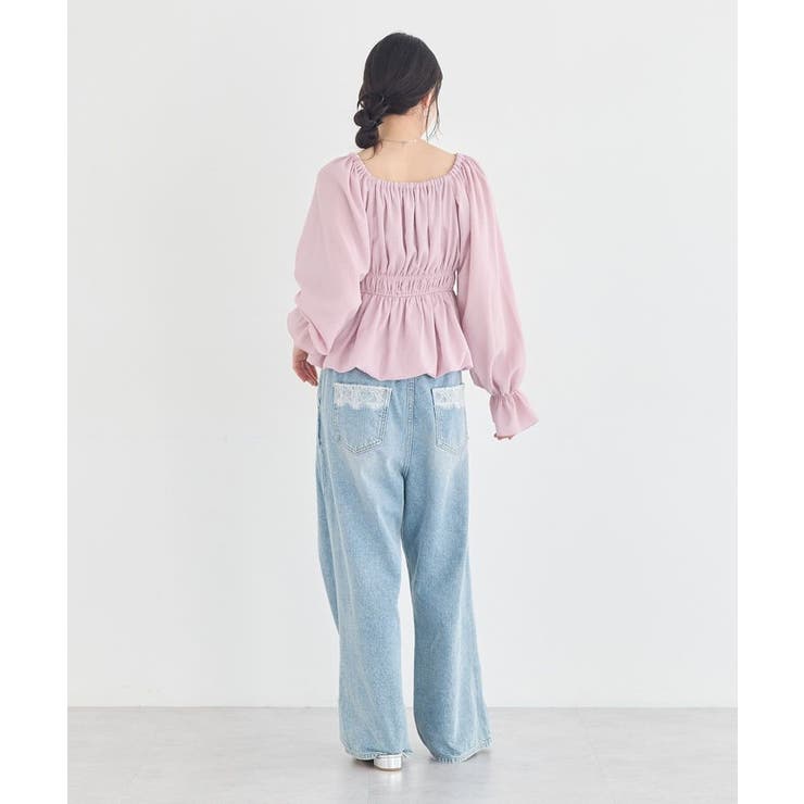 バルーンヘムブラウス | earth music&ecology  | 詳細画像22 