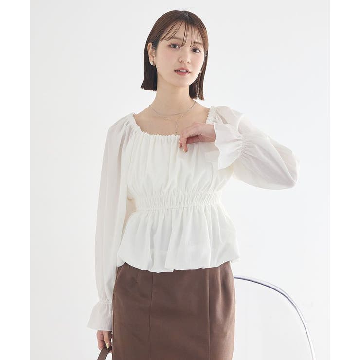 バルーンヘムブラウス | earth music&ecology  | 詳細画像3 