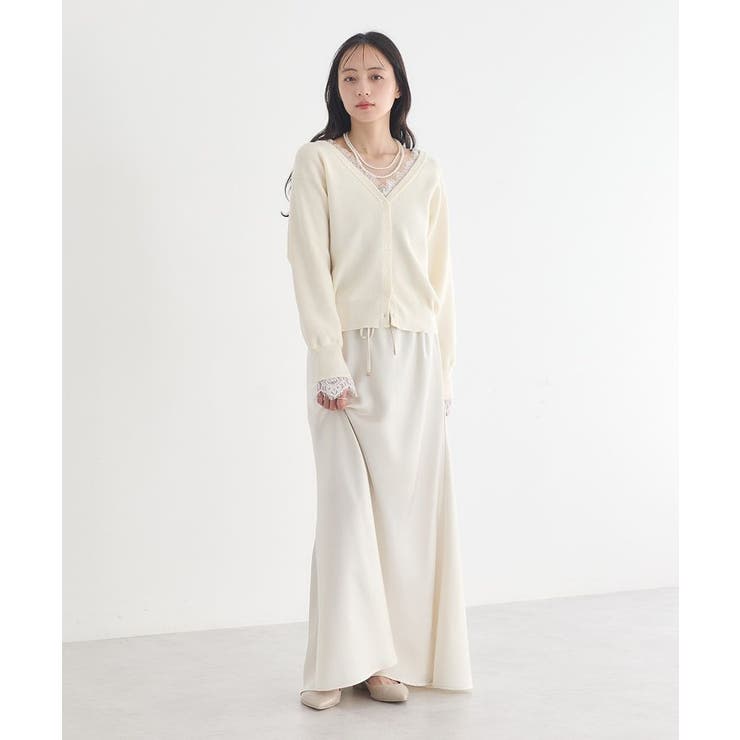 サテンフリルマーメイドスカート | earth music&ecology  | 詳細画像11 