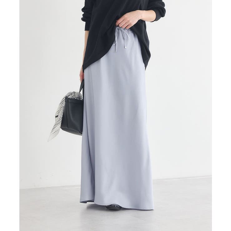 サテンフリルマーメイドスカート | earth music&ecology  | 詳細画像21 