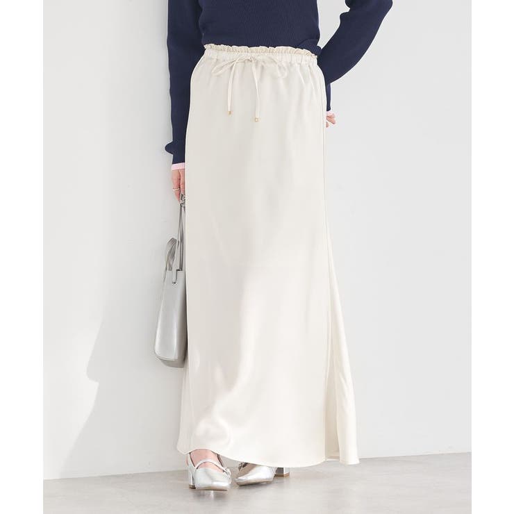 サテンフリルマーメイドスカート | earth music&ecology  | 詳細画像5 