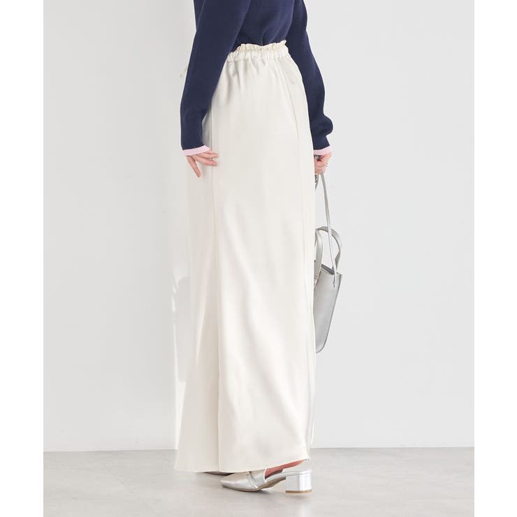 サテンフリルマーメイドスカート | earth music&ecology  | 詳細画像7 